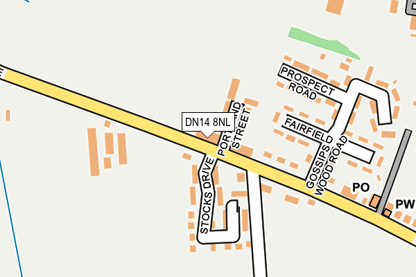 DN14 8NL map - OS OpenMap – Local (Ordnance Survey)