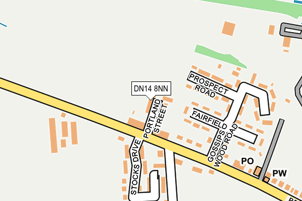 DN14 8NN map - OS OpenMap – Local (Ordnance Survey)