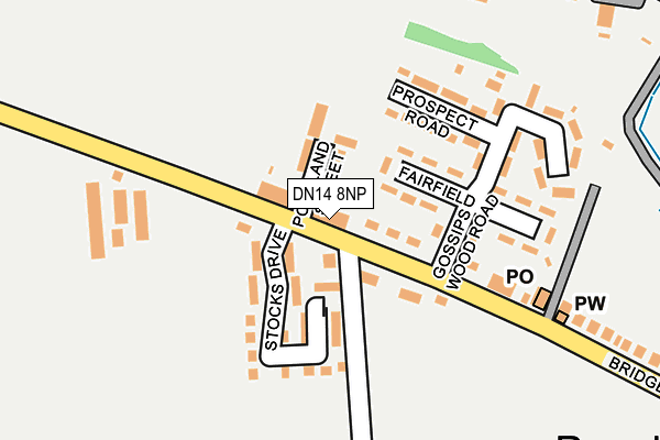 DN14 8NP map - OS OpenMap – Local (Ordnance Survey)