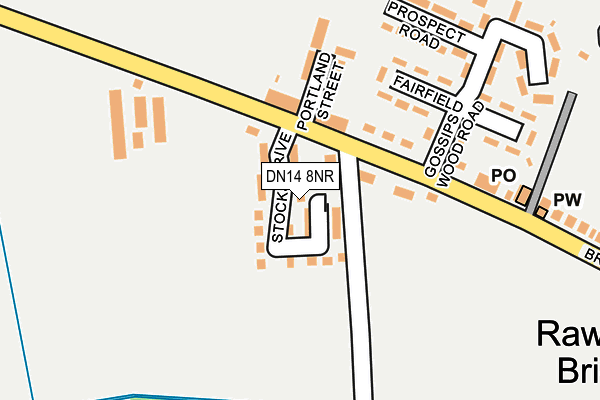 DN14 8NR map - OS OpenMap – Local (Ordnance Survey)