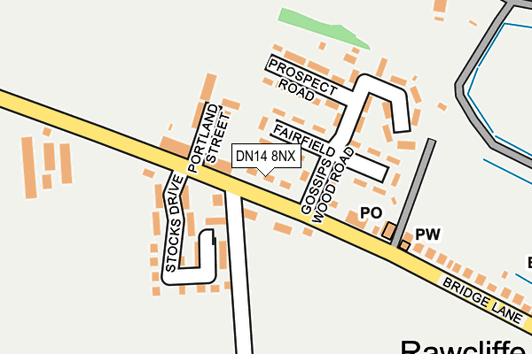 DN14 8NX map - OS OpenMap – Local (Ordnance Survey)