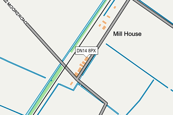 DN14 8PX map - OS OpenMap – Local (Ordnance Survey)