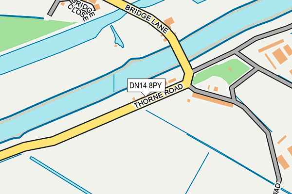 DN14 8PY map - OS OpenMap – Local (Ordnance Survey)