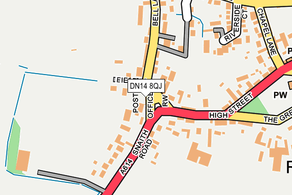 DN14 8QJ map - OS OpenMap – Local (Ordnance Survey)
