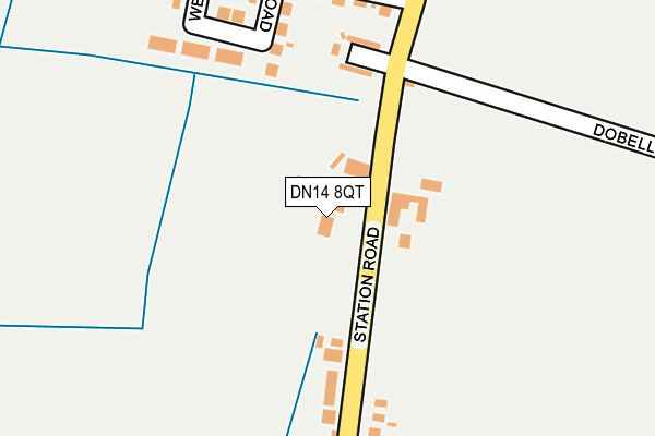 DN14 8QT map - OS OpenMap – Local (Ordnance Survey)