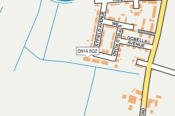 DN14 8QZ map - OS OpenMap – Local (Ordnance Survey)