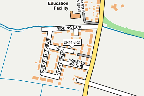 DN14 8RD map - OS OpenMap – Local (Ordnance Survey)