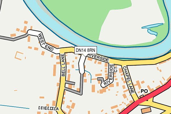 DN14 8RN map - OS OpenMap – Local (Ordnance Survey)