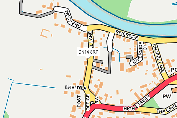 DN14 8RP map - OS OpenMap – Local (Ordnance Survey)