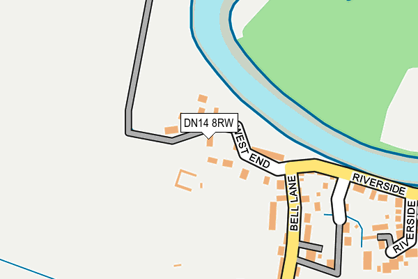 DN14 8RW map - OS OpenMap – Local (Ordnance Survey)