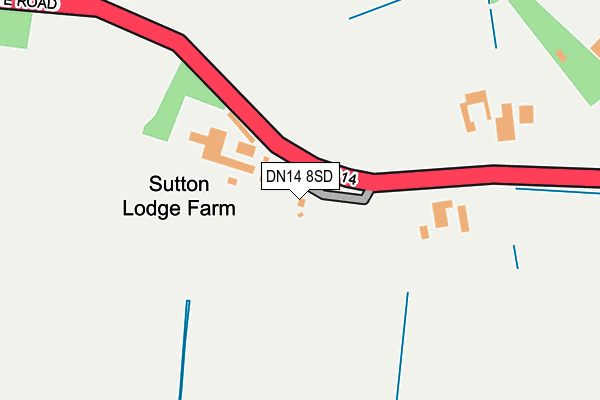 DN14 8SD map - OS OpenMap – Local (Ordnance Survey)