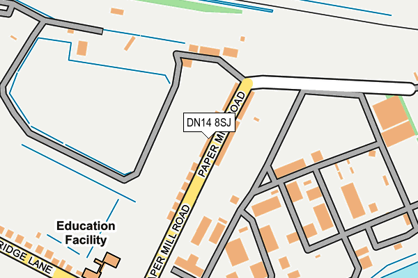 DN14 8SJ map - OS OpenMap – Local (Ordnance Survey)