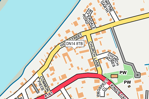 DN14 8TB map - OS OpenMap – Local (Ordnance Survey)