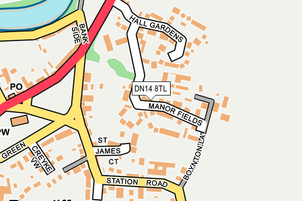 DN14 8TL map - OS OpenMap – Local (Ordnance Survey)