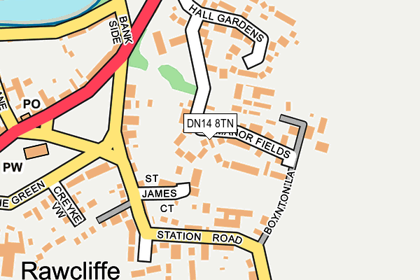 DN14 8TN map - OS OpenMap – Local (Ordnance Survey)