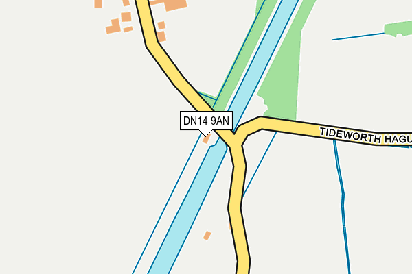 DN14 9AN map - OS OpenMap – Local (Ordnance Survey)