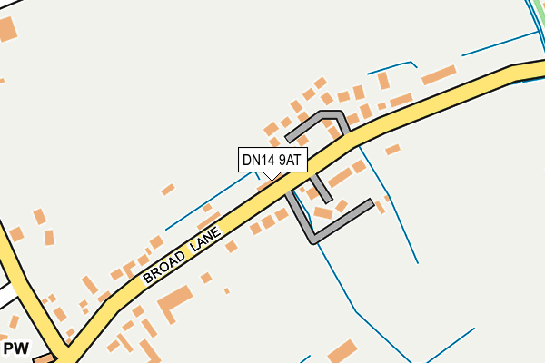 DN14 9AT map - OS OpenMap – Local (Ordnance Survey)