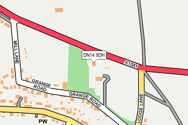 DN14 9DH map - OS OpenMap – Local (Ordnance Survey)
