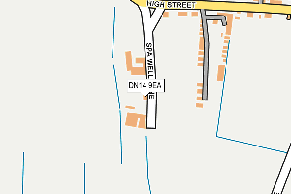 DN14 9EA map - OS OpenMap – Local (Ordnance Survey)