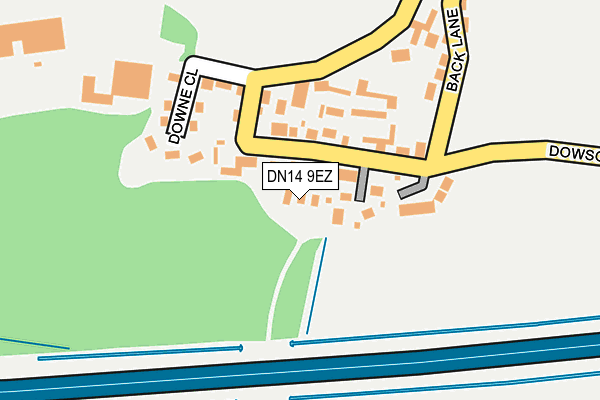 DN14 9EZ map - OS OpenMap – Local (Ordnance Survey)