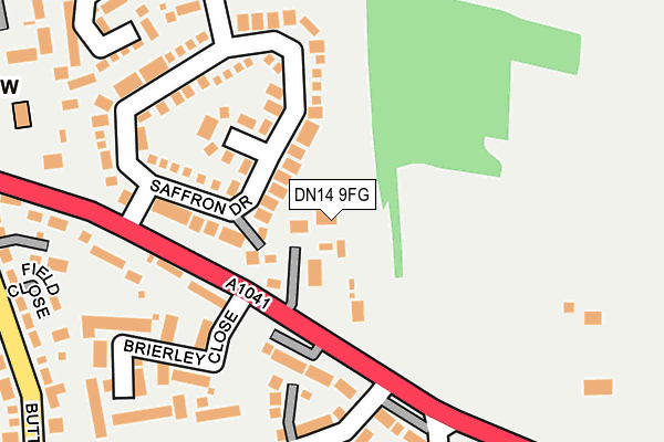 DN14 9FG map - OS OpenMap – Local (Ordnance Survey)