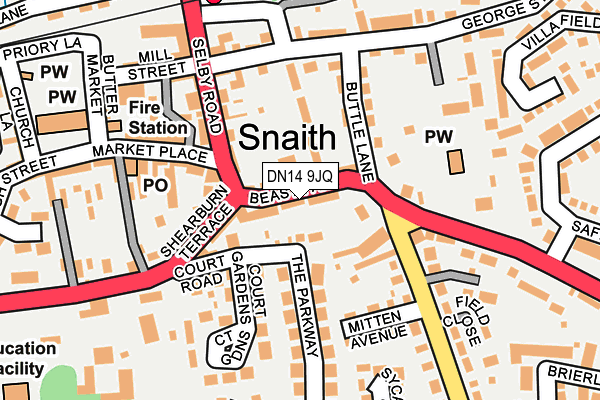 Map of SNAITH DRIVER LTD at local scale