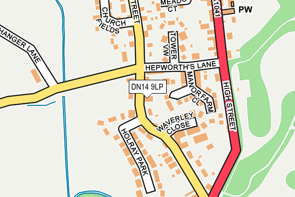 DN14 9LP map - OS OpenMap – Local (Ordnance Survey)