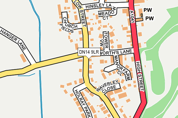 DN14 9LR map - OS OpenMap – Local (Ordnance Survey)