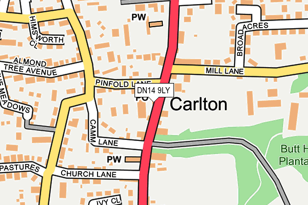 Map of CARLTON AQUISITIONS LTD at local scale