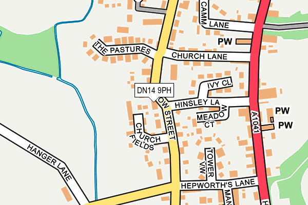 DN14 9PH map - OS OpenMap – Local (Ordnance Survey)
