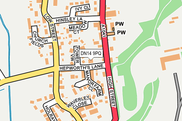 DN14 9PQ map - OS OpenMap – Local (Ordnance Survey)