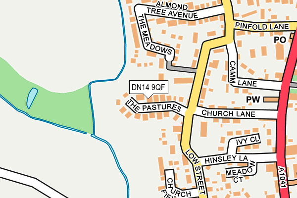 DN14 9QF map - OS OpenMap – Local (Ordnance Survey)