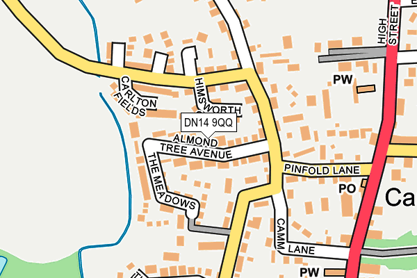 DN14 9QQ map - OS OpenMap – Local (Ordnance Survey)