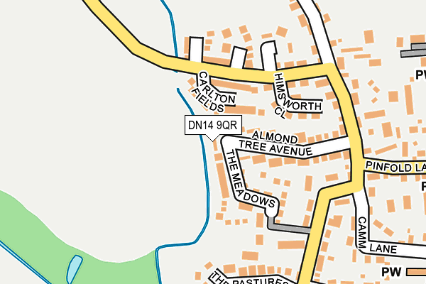 DN14 9QR map - OS OpenMap – Local (Ordnance Survey)