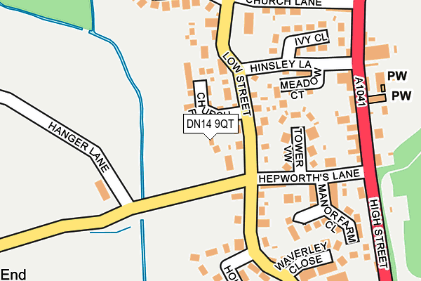 DN14 9QT map - OS OpenMap – Local (Ordnance Survey)