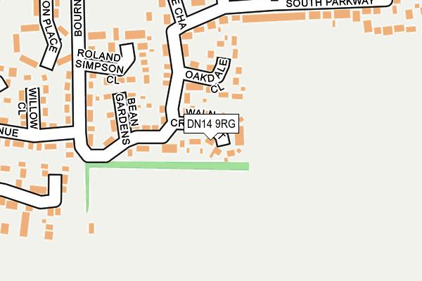 DN14 9RG map - OS OpenMap – Local (Ordnance Survey)