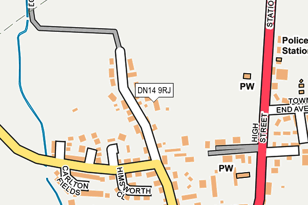 DN14 9RJ map - OS OpenMap – Local (Ordnance Survey)