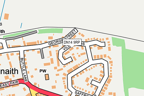 DN14 9RP map - OS OpenMap – Local (Ordnance Survey)