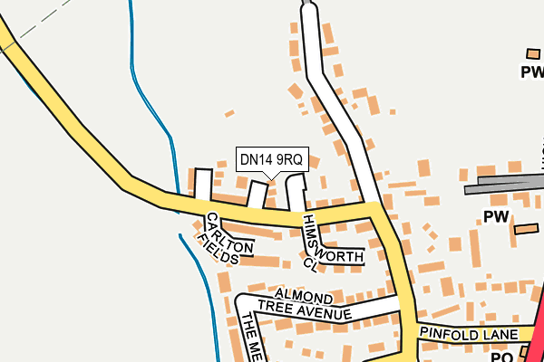 DN14 9RQ map - OS OpenMap – Local (Ordnance Survey)