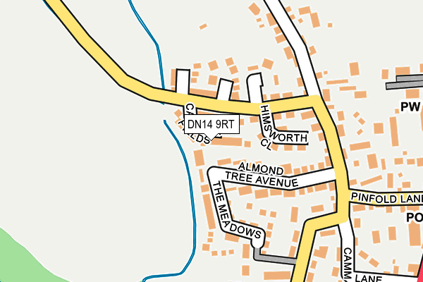 DN14 9RT map - OS OpenMap – Local (Ordnance Survey)