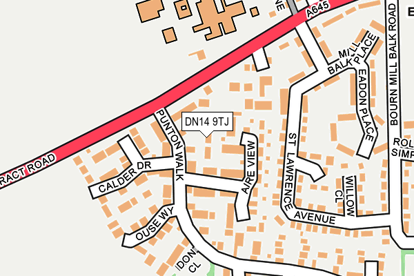 DN14 9TJ map - OS OpenMap – Local (Ordnance Survey)