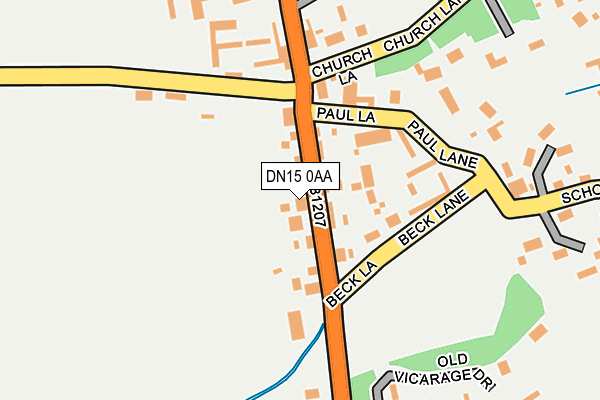 DN15 0AA map - OS OpenMap – Local (Ordnance Survey)