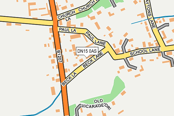 DN15 0AS map - OS OpenMap – Local (Ordnance Survey)