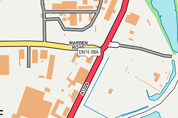 DN15 0BA map - OS OpenMap – Local (Ordnance Survey)