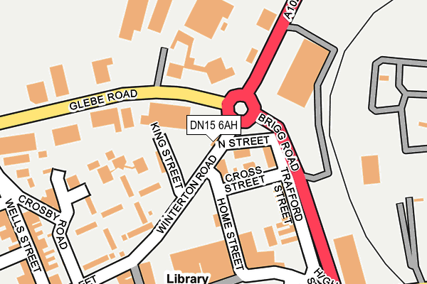 DN15 6AH map - OS OpenMap – Local (Ordnance Survey)