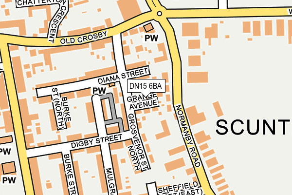 DN15 6BA map - OS OpenMap – Local (Ordnance Survey)
