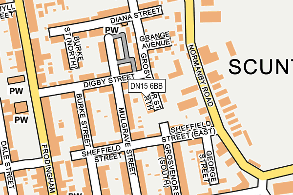 DN15 6BB map - OS OpenMap – Local (Ordnance Survey)