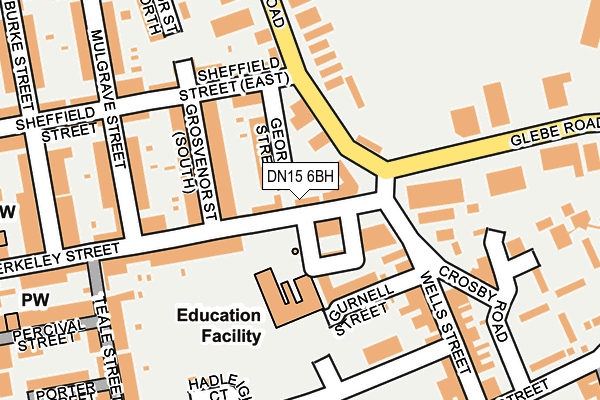 DN15 6BH map - OS OpenMap – Local (Ordnance Survey)