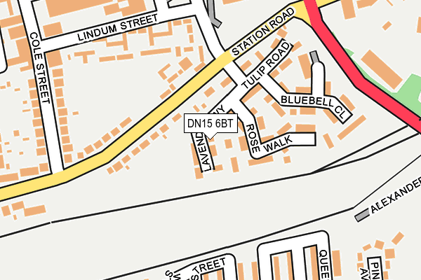 DN15 6BT map - OS OpenMap – Local (Ordnance Survey)