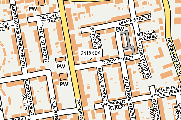 DN15 6DA map - OS OpenMap – Local (Ordnance Survey)